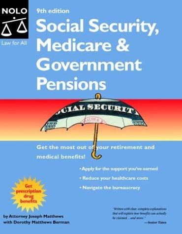 Social Security, Medicare & Government Pensions (Nolo) — book cover