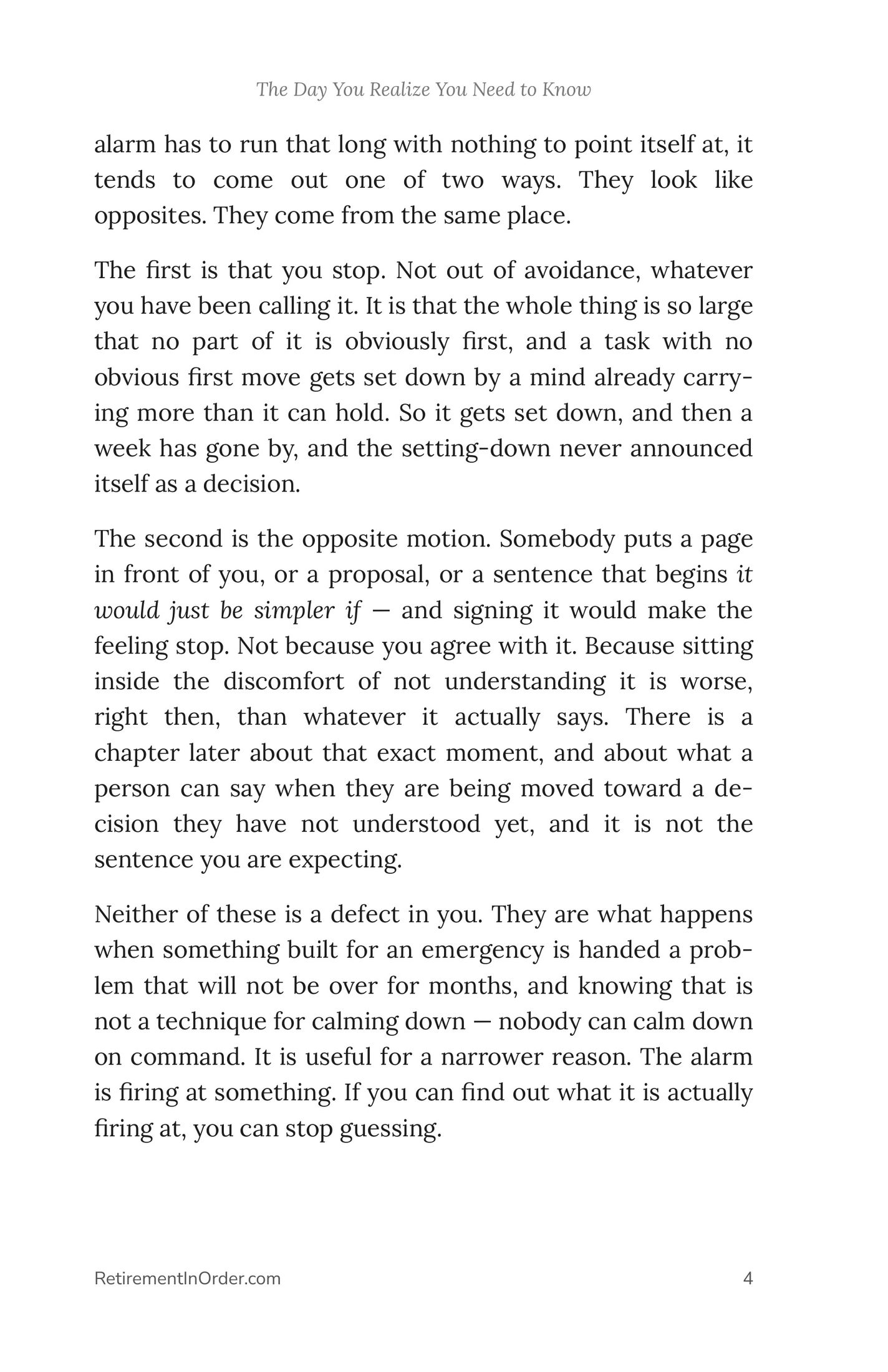 Chapter 1 — two responses that look like opposites — an actual page from the Divorce Finances PDF