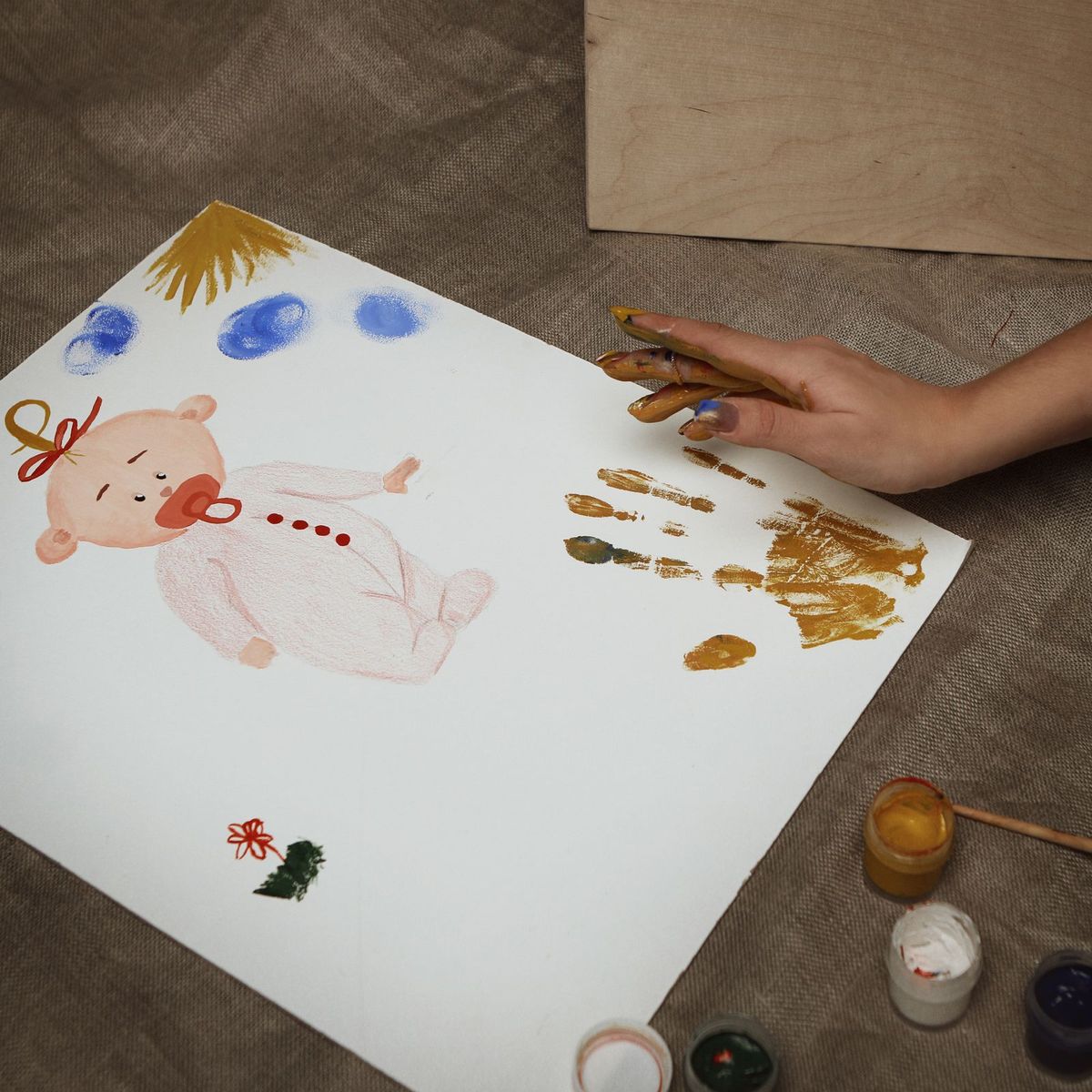 Handprint or art keepsake kit — gift for grandparents