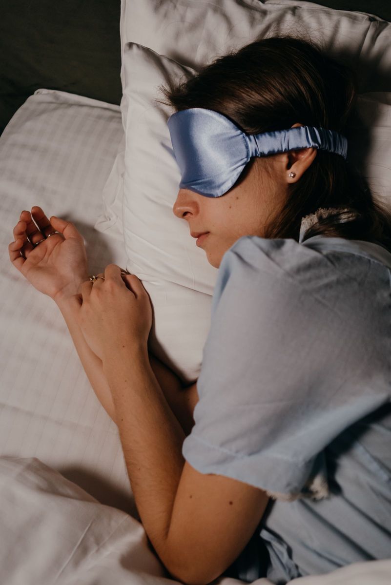 Contoured sleep mask & earplugs — travel gift for seniors