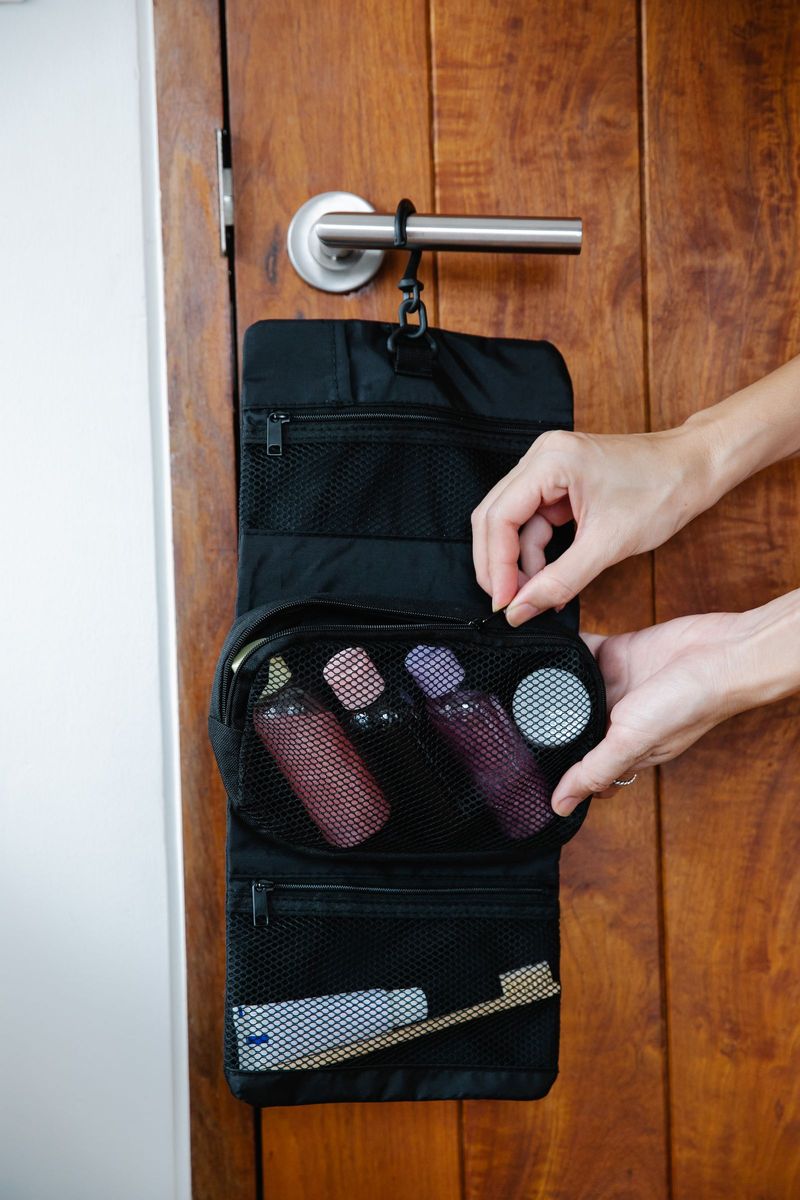 Hanging toiletry bag — travel gift for seniors