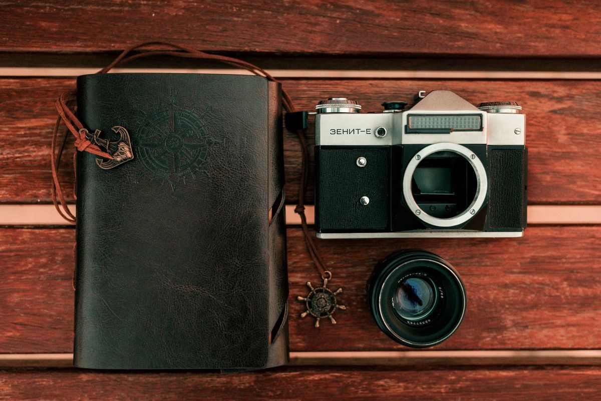 Leather travel journal — travel gift for seniors