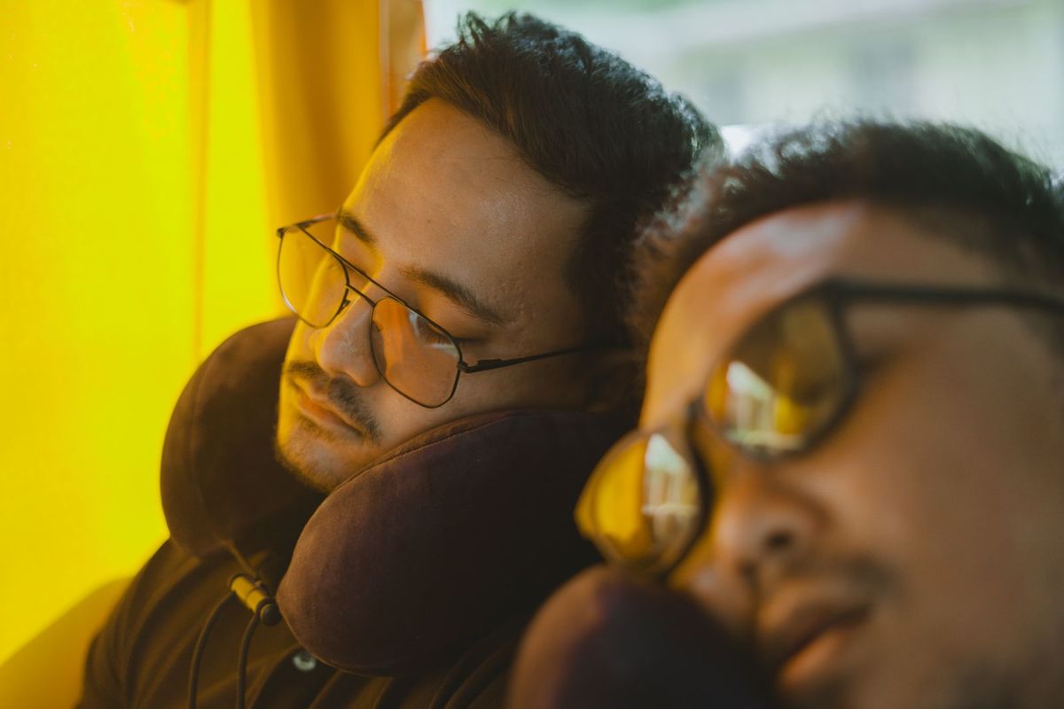 Memory-foam travel neck pillow — travel gift for seniors