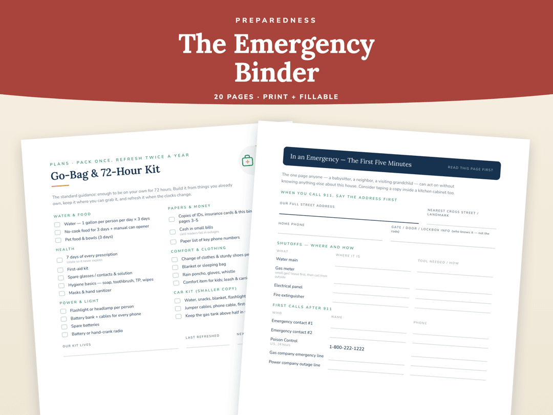 The Emergency Binder
